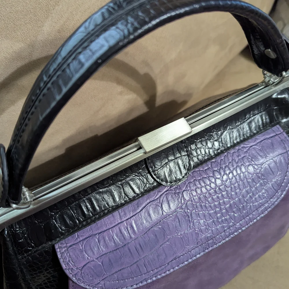 Apt. 9 Black and Purple Satchel